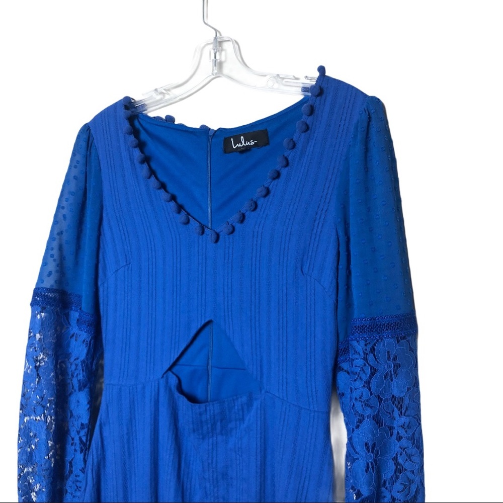 Lulus Menagerie Lace Cutout Long Sleeve Midi Dress - Picture 4 of 13